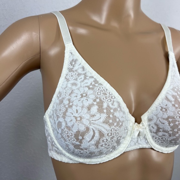 Wacoal Halo Lace Underwire Bra, 32C, Cream, New With Tags - Picture 3 of 6
